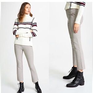 JOIE sz 8 Pants Tabanica Houndstooth Plaid Pockets Cropped Neutrals